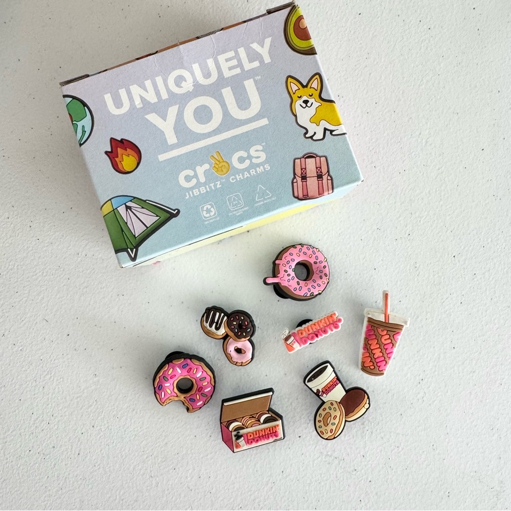 (7) Dunkin' Donuts Themed CROC CHARMS Jibbitz - Picture 2 of 4